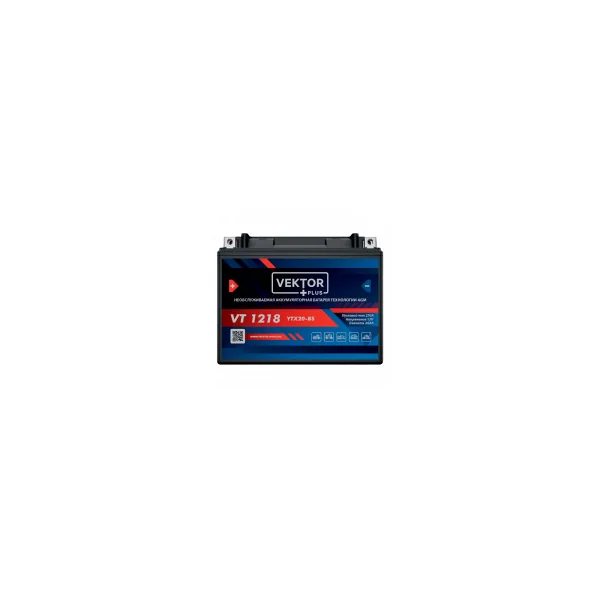 Аккумулятор VEKTOR PLUS 18 Ач 270 А, прямая полярность, YTX20